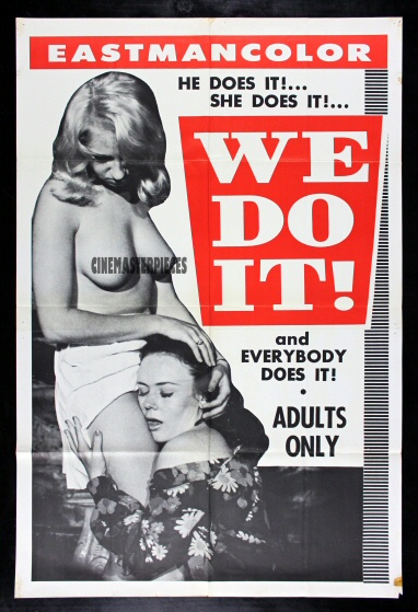 382px x 559px - Details about WE DO IT ! * CineMasterpieces MOVIE POSTER 1969 ADULT X RATED  PORN SEX LESBIAN