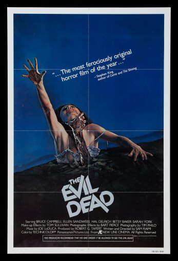 EVIL DEAD * 1SH ORIG MOVIE POSTER 1981 HORROR ZOMBIE  