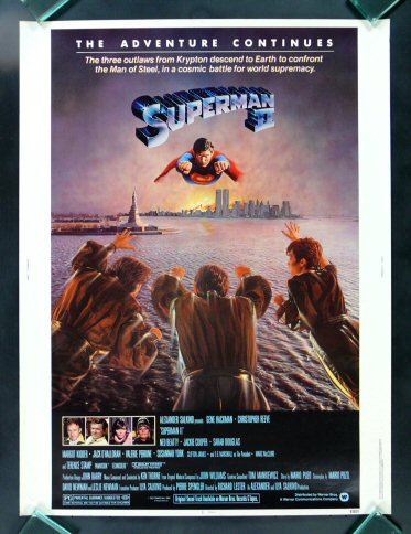 SUPERMAN 2 * CineMasterpieces 30x40 ORIGINAL ROLLED MOVIE POSTER 1980