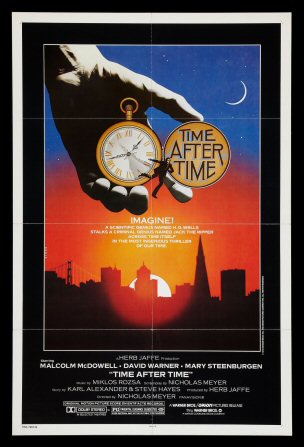 TIME AFTER TIME *1SH ORIG MOVIE POSTER CLOCK WATCH 1979  