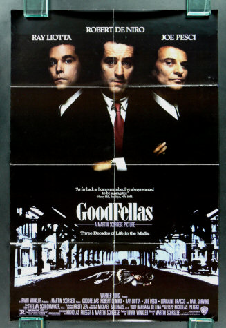 GOODFELLAS * 1SH ORIGINAL MOVIE POSTER 1990 DS GANGSTER  