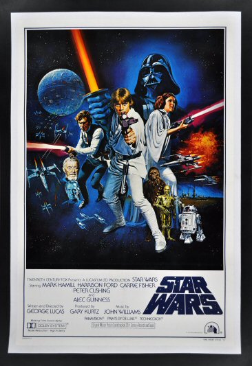 STAR WARS * STYLE C 1SH ORIGINAL MOVIE POSTER 1977  