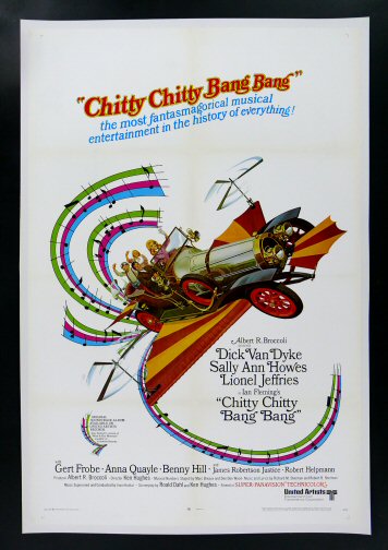 CHITTY CHITTY BANG BANG * MOVIE POSTER AUTO CAR ANTIQUE  