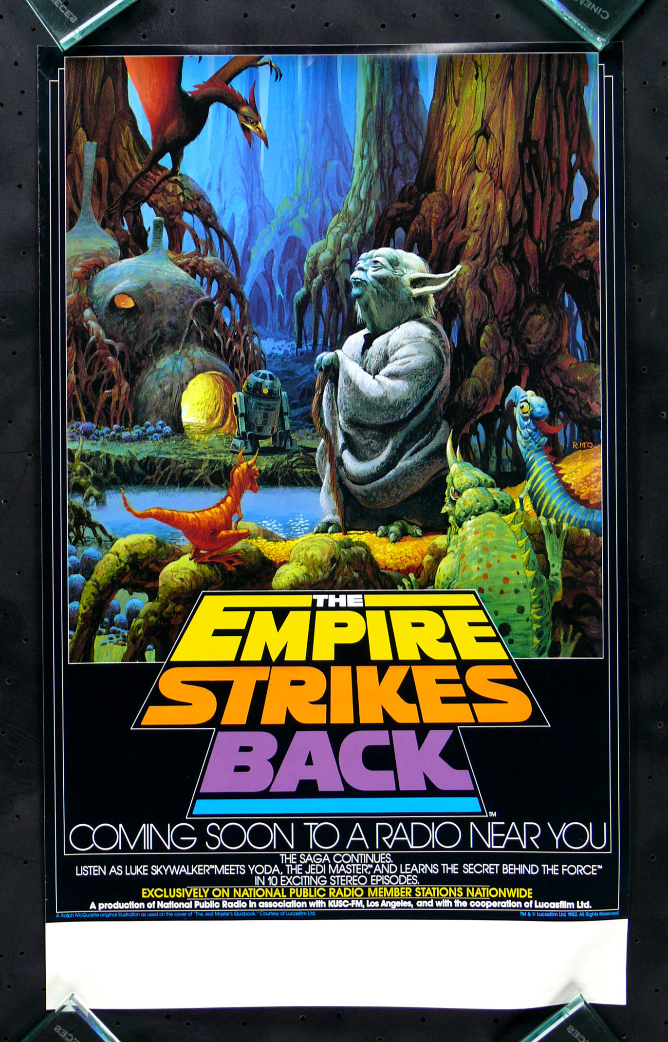 EMPIRE STRIKES BACK * NPR YODA MOVIE POSTER STAR WARS  