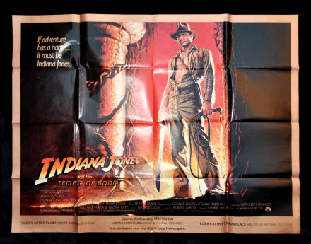 INDIANA JONES & THE TEMPLE OF DOOM * MOVIE POSTER 1984  