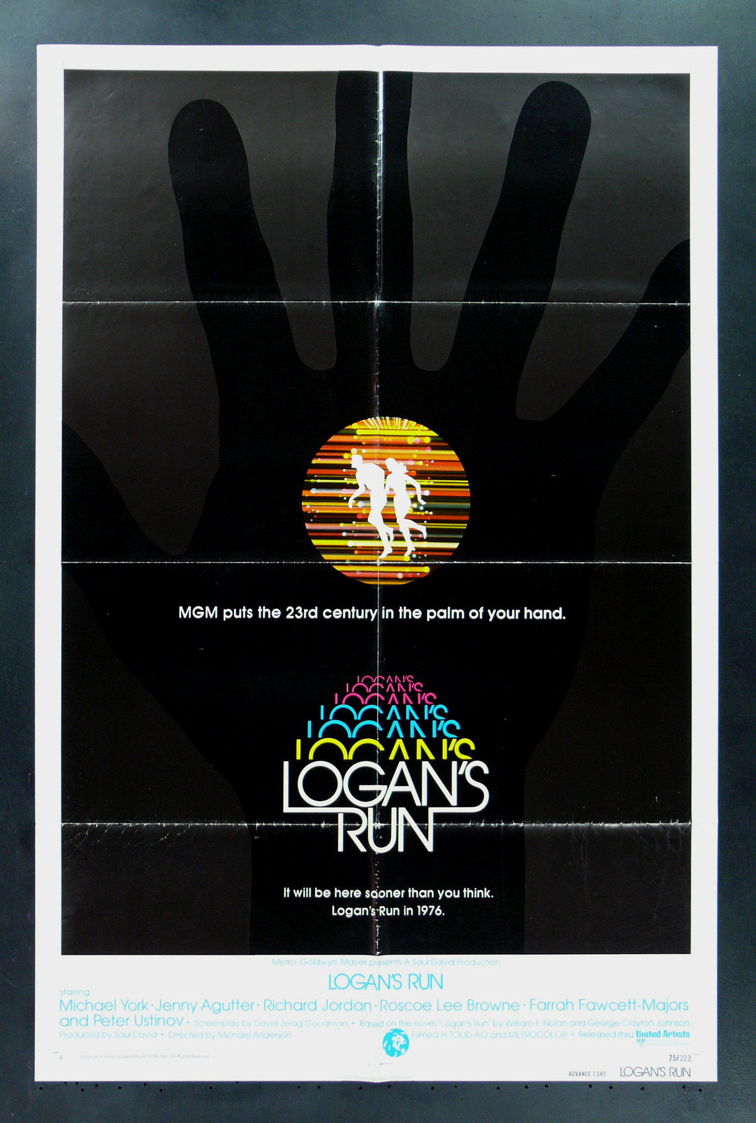 LOGANS RUN * ADVANCE ORIG MOVIE POSTER 1976  