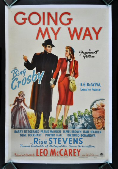 GOING MY WAY * 1SH ORIG MOVIE POSTER 1944 BING CROSBY  