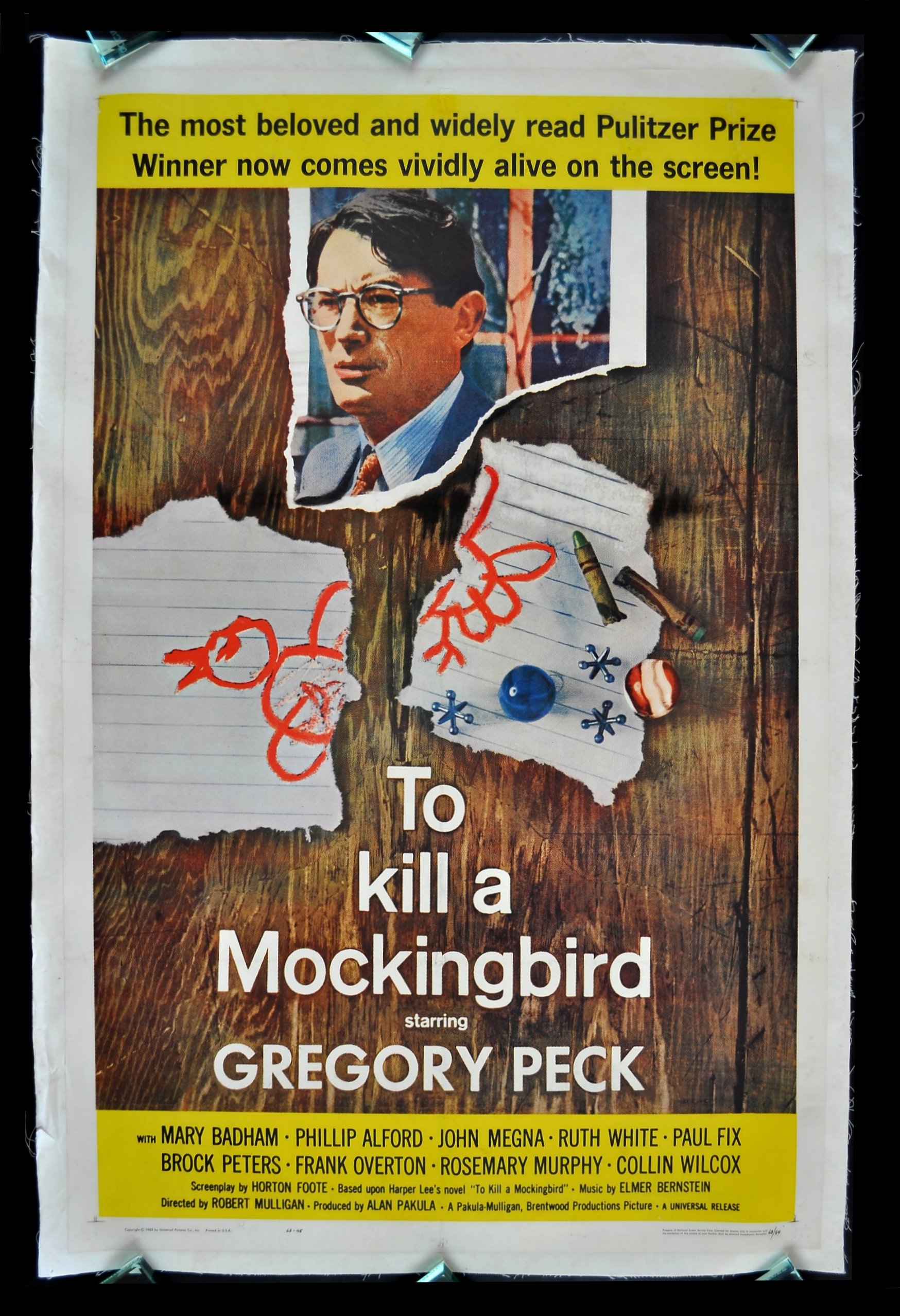 TO KILL A MOCKINGBIRD *1SH MOVIE POSTER 63 LAW LAWYER  