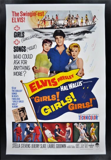 GIRLS  GIRLS  GIRLS  * MOVIE POSTER ELVIS PRESLEY  