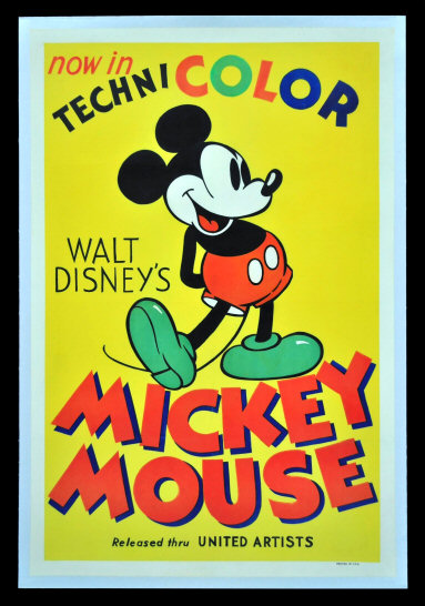   MOUSE * CineMasterpieces ORIGINAL DISNEY MOVIE POSTER TECHNICOLOR 1935