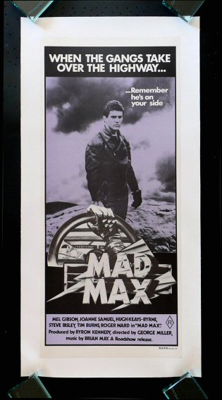 MAD MAX * AUSTRALIAN ORIG MOVIE POSTER LINEN 1980  