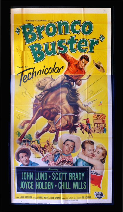 BRONCO BUSTER * COWBOY MOVIE POSTER WESTERN 1952 HORSE  