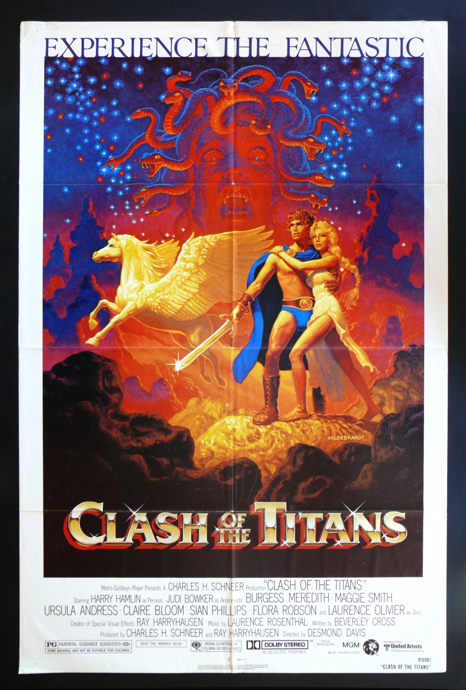 CLASH OF THE TITANS * 1SH ORIG MOVIE POSTER 1981  
