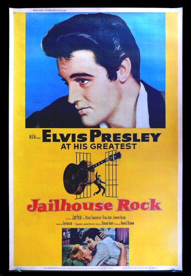 JAILHOUSE ROCK * 40X60 MOVIE POSTER 1957 ELVIS PRESLEY  