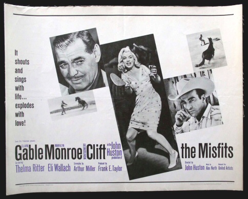 THE MISFITS * HALF SH ORIG MOVIE POSTER MARILYN MONROE  